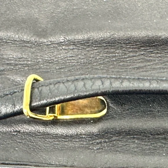 Etienne AIGNER Vintage Genuine Soft Buttery Leather Woven Crossbody Black Bag - Picture 13 of 16